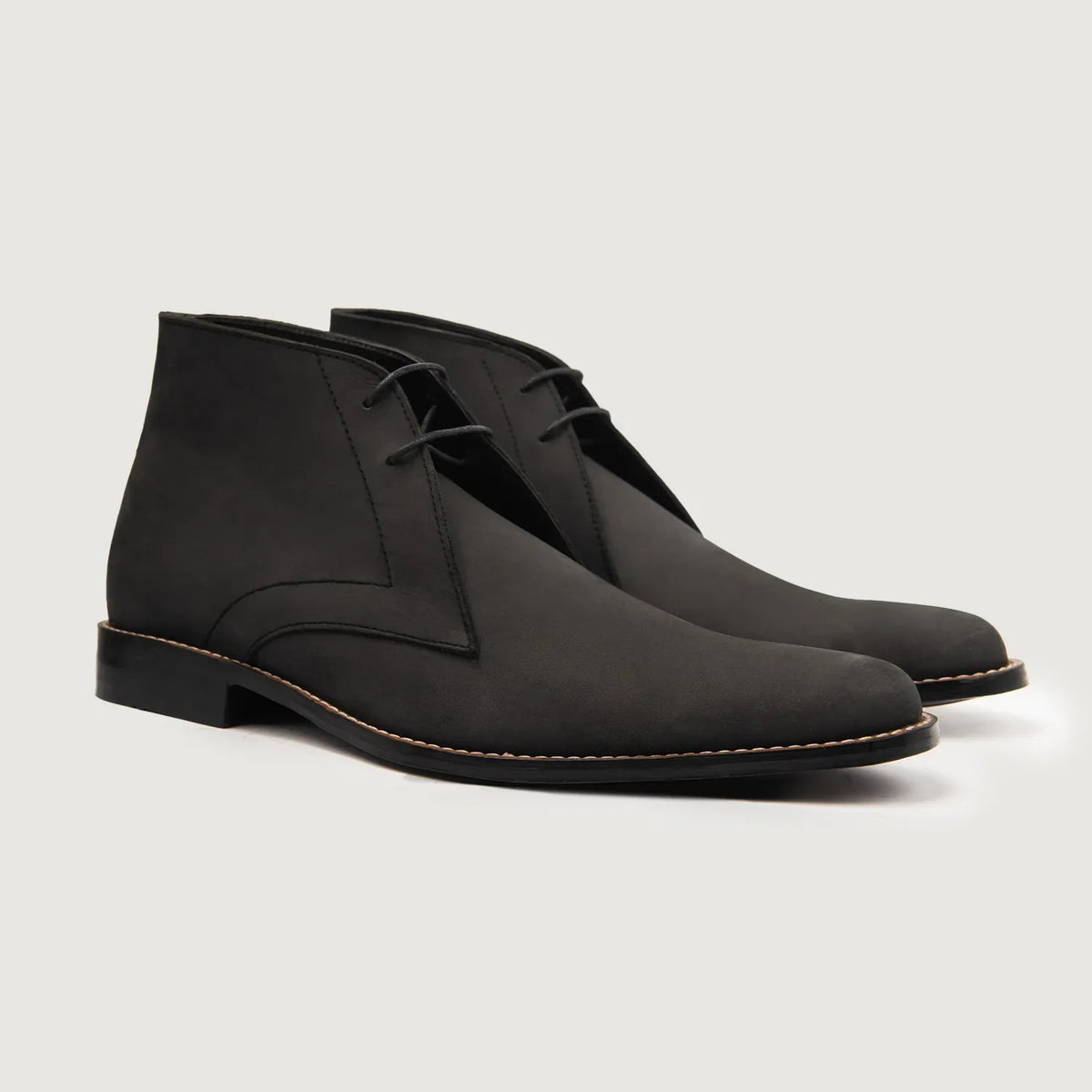 Corry Chukka Negro Nubuck Botas de cuero para Hombre For Men en cuero vacuno negro auténtico - Vista de perfil | Comprar online