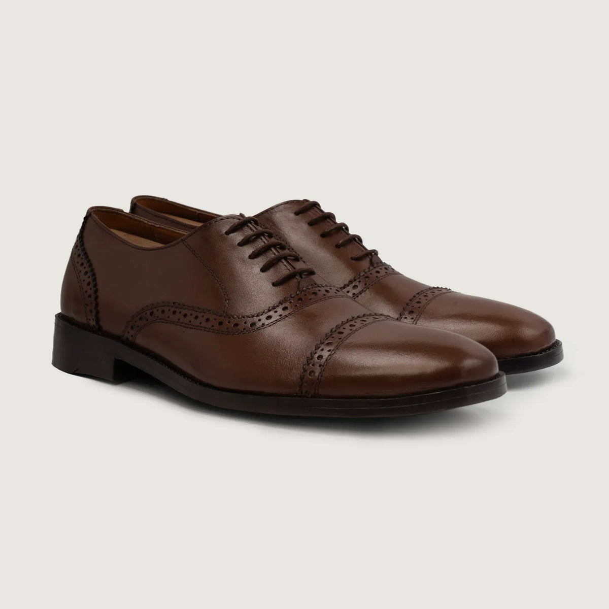 Grisson Brogues Oxford Marrón Zapatos de cuero para Hombre For Men in Brown Full-Grain Leather - Vista de perfil | Comprar online