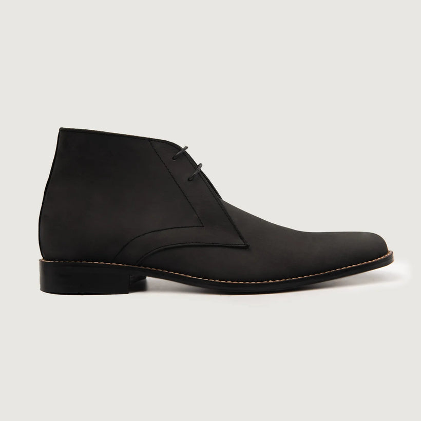 Corry Chukka Negro Nubuck Leather Boots para Hombre