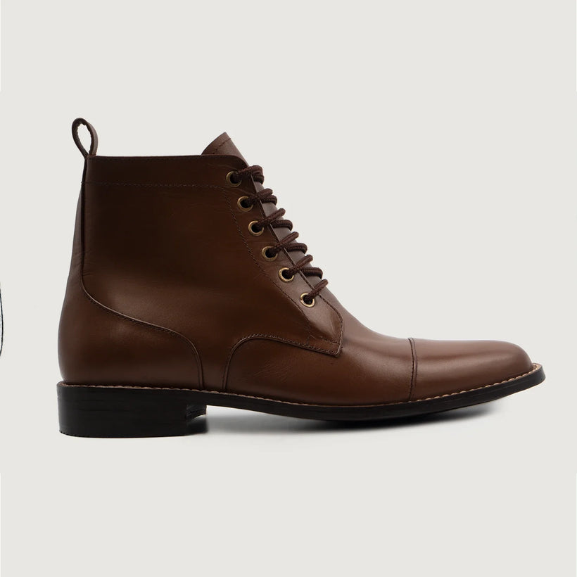 Knight Derby Marrón Botas de cuero para Hombre