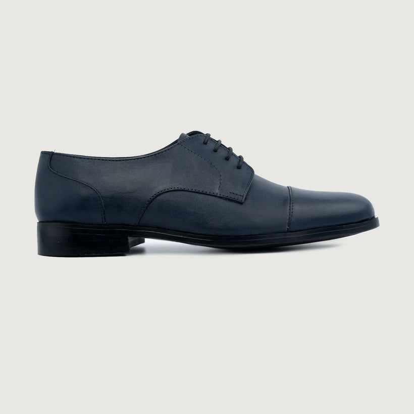 Attorney Derby Midnight Azul Leather Shoes para Hombre