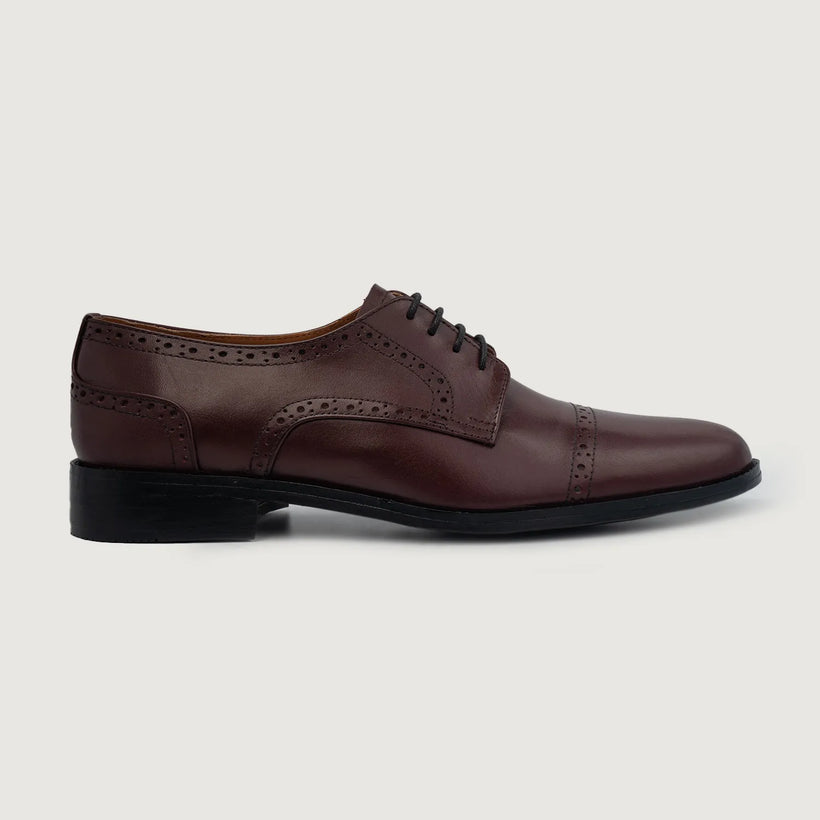 Dirk Brogues Derby Granate Leather Shoes para Hombre
