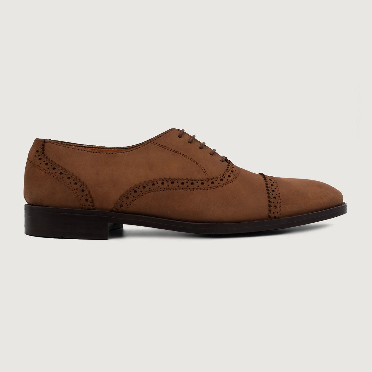 Brown Full-Grain leather Shoes - Construcción cosida Goodyear y puntera delantera