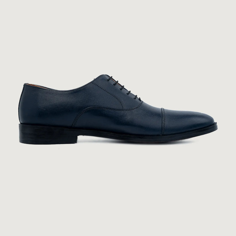 Professor Oxford Midnight Azul Leather Shoes para Hombre