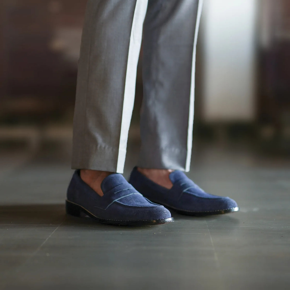 Orlaven Baxton Azul Suede Mocasines de cuero para Hombre footwear image 9