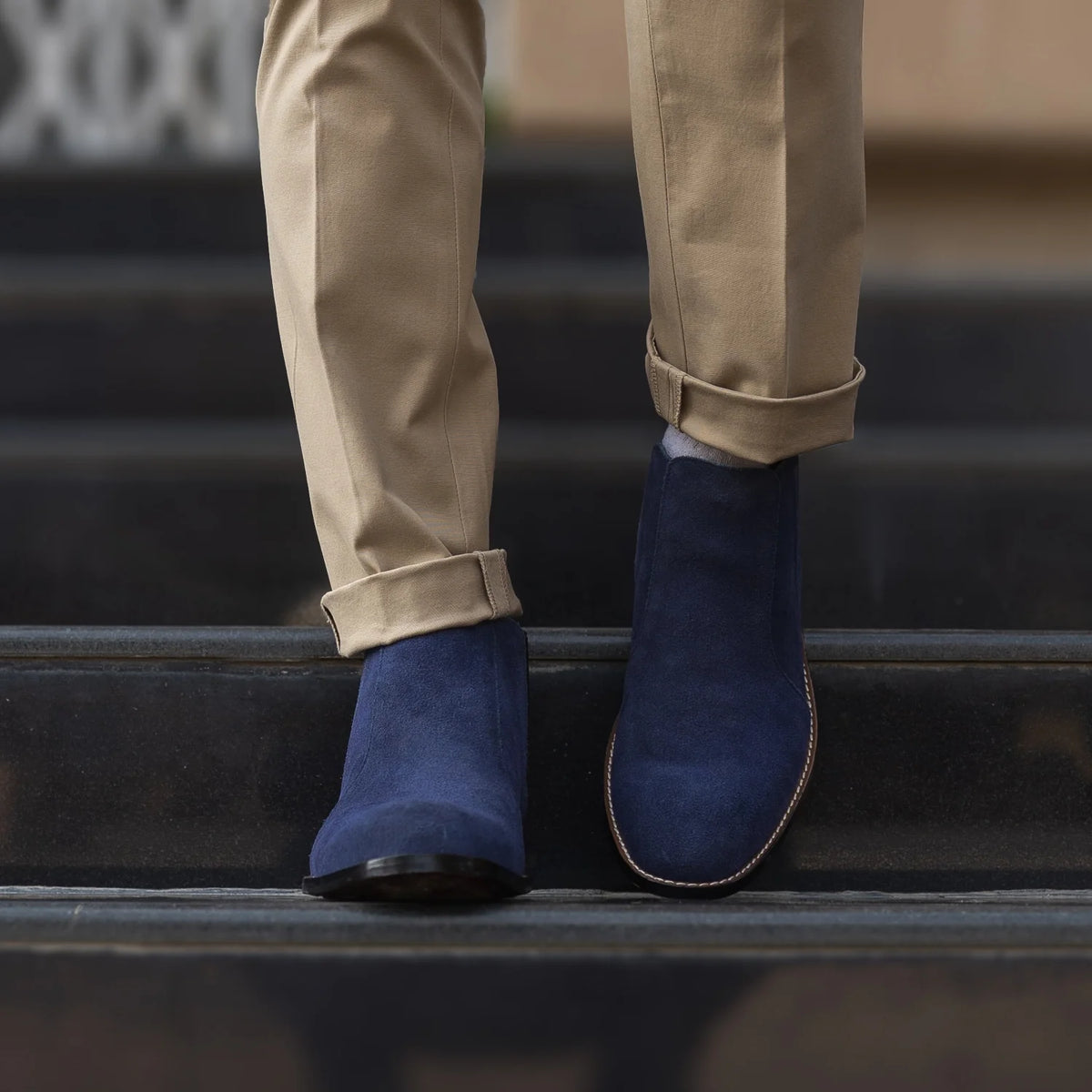 Orlaven Clarkson Chelsea Midnight Azul Suede Botas de cuero para Hombre footwear image 9