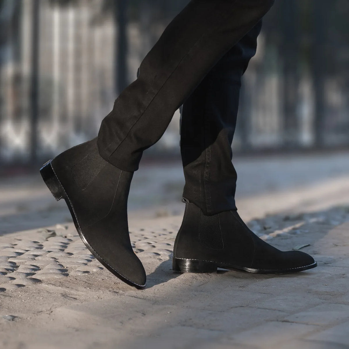 Orlaven Clarkson Chelsea Negro Suede Botas de cuero para Hombre footwear image 9