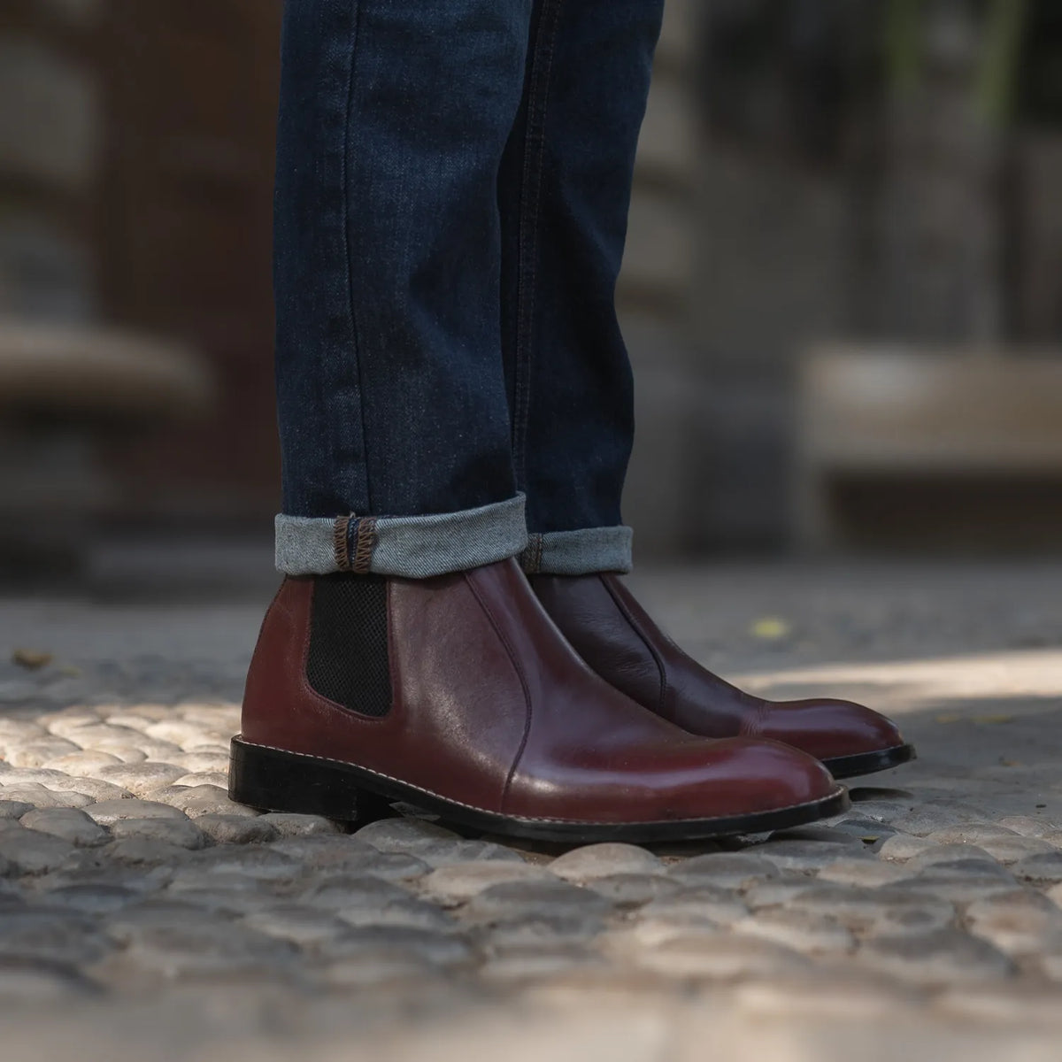 Orlaven Clarkson Chelsea Granate Botas de cuero para Hombre footwear image 9