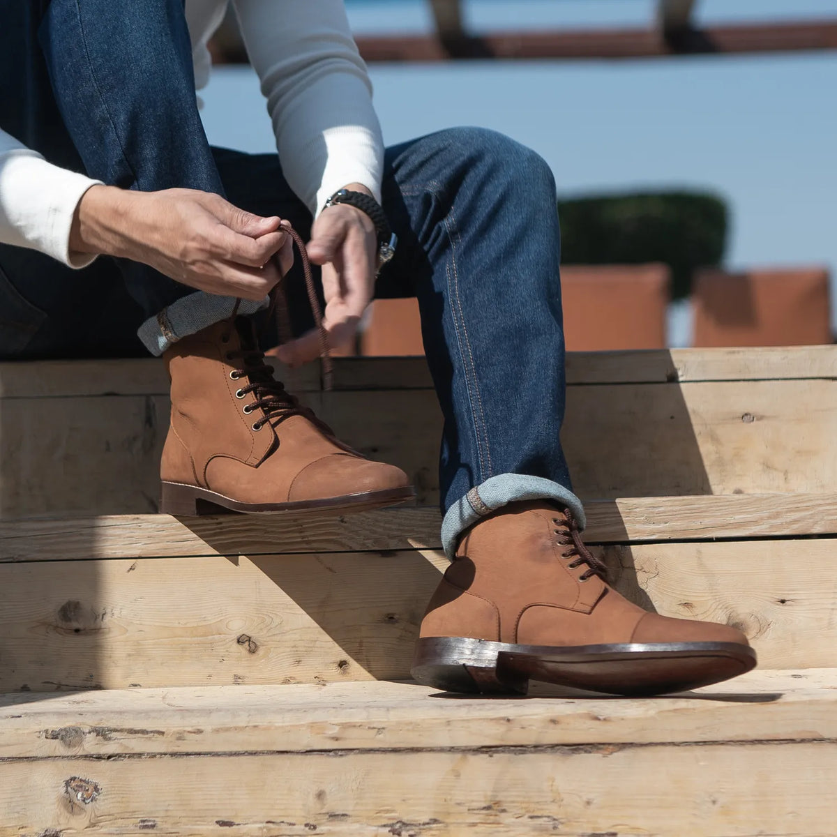 Orlaven Knight Derby Oil Pull-up Marrón Botas de cuero para Hombre footwear image 9