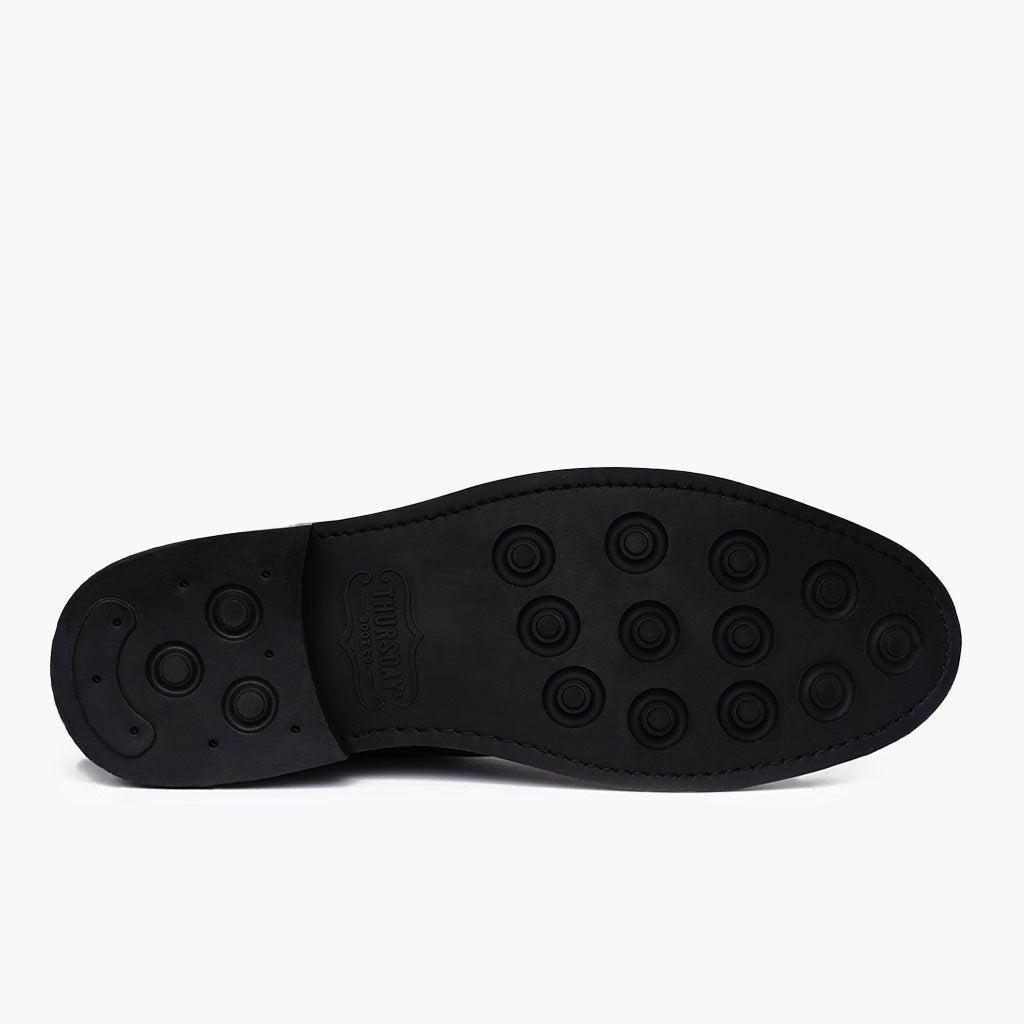 High-Traction Rubber Outsole & Lug Tread Pattern on Cadet Moca Botas de cuero para Hombre