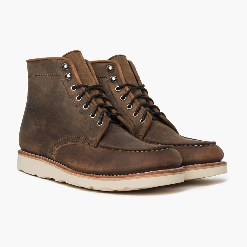 Diplomat Burnt Copper Leather Boots para Hombre
