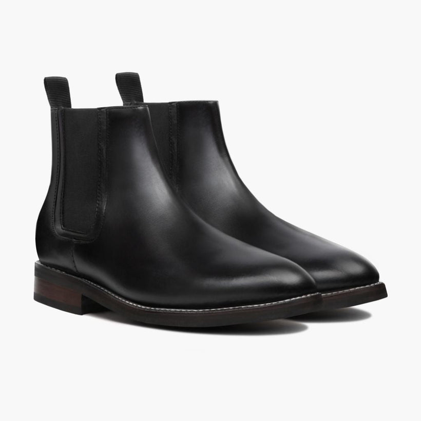 Duke Negro Leather Boots para Hombre