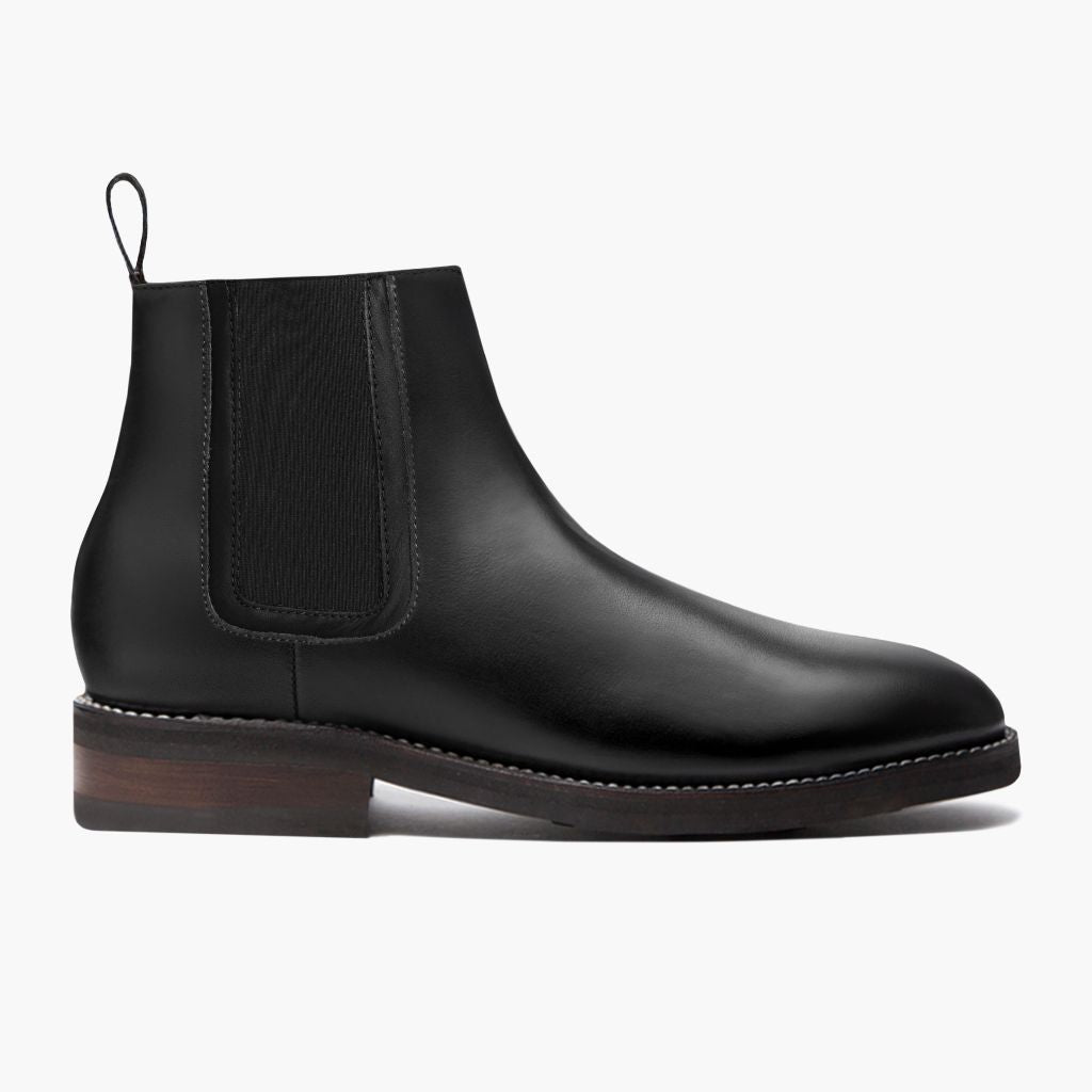 Black Full-Grain leather Boots - Construcción cosida Goodyear y puntera delantera