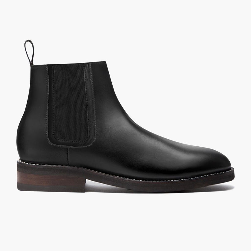 Duke Negro Leather Boots para Hombre