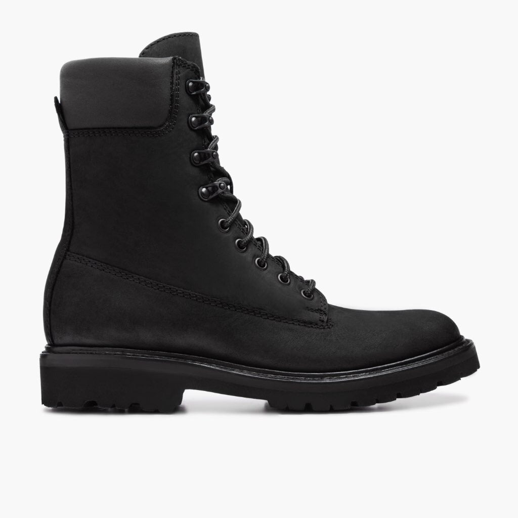 Black Full-Grain leather Boots - Construcción cosida Goodyear y puntera delantera