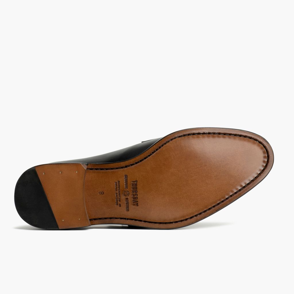 High-Traction Rubber Outsole & Lug Tread Pattern on Lincoln Negro Zapatillas de cuero para Hombre