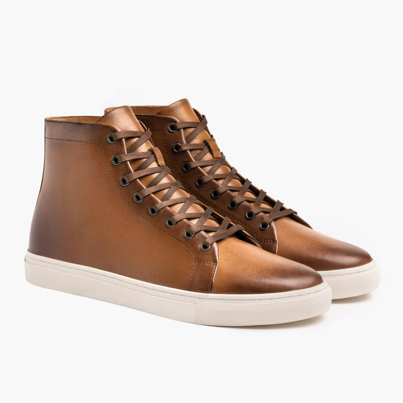 Premier High Top Toffee Zapatillas de cuero para Hombre