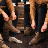 Styled On-Foot Perspective Demonstrating Ankle Fit & Silhouette on Model