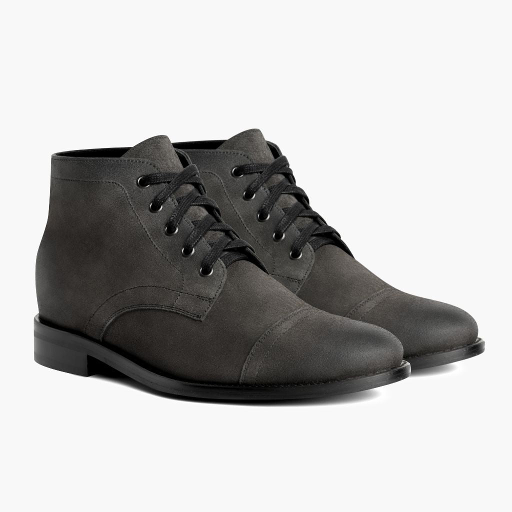 Cadet Gris Sombra Botas de cuero para Hombre in Grey Full-Grain Leather - Vista de perfil | Comprar online