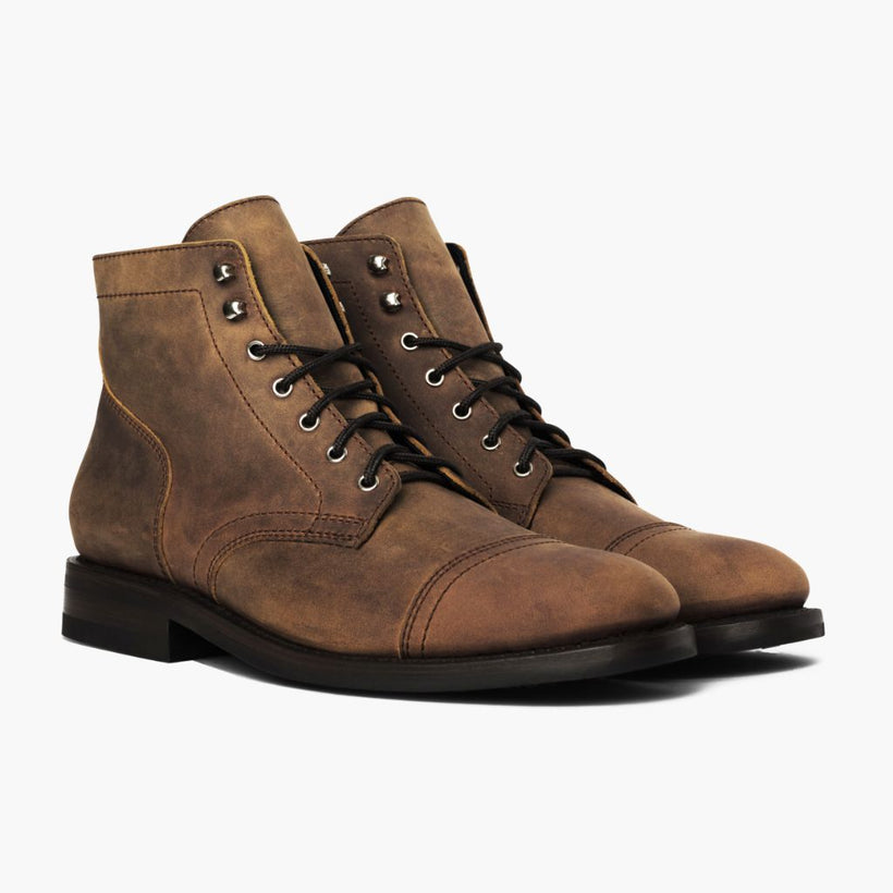 Captain Burnt Copper Leather Boots para Hombre