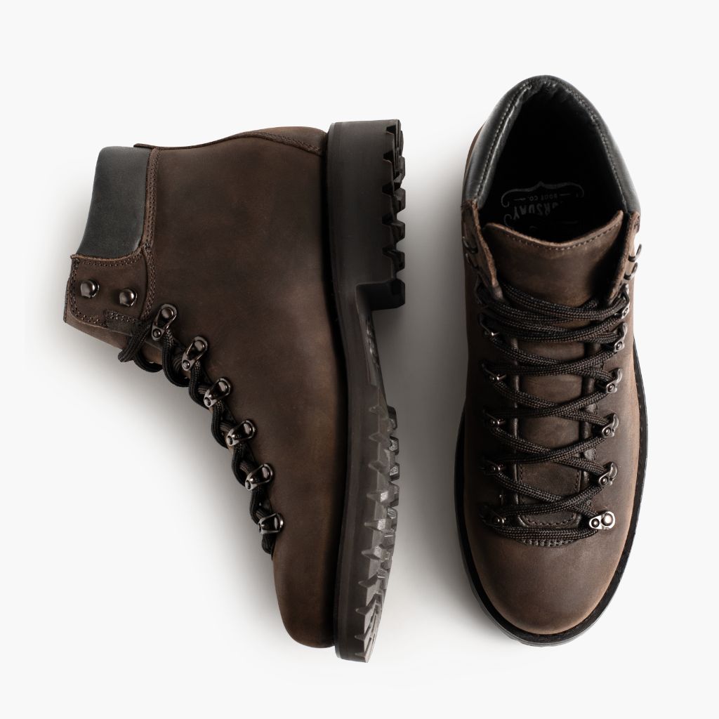 Commander Tabaco Botas de cuero para Hombre - Contrafuerte de talón reforzado y doble costura de precisión