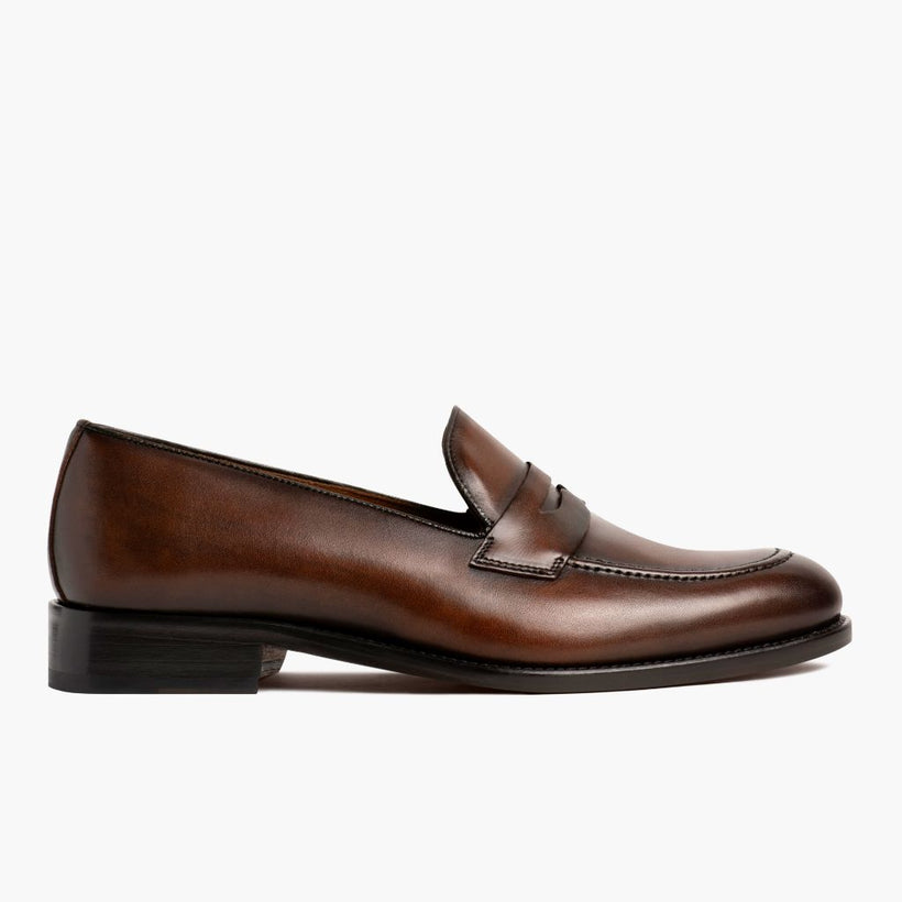 Lincoln Caoba Rico Zapatillas de cuero para Hombre