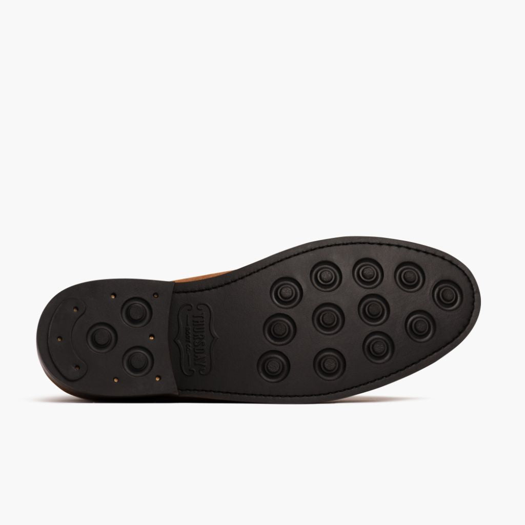 High-Traction Rubber Outsole & Lug Tread Pattern on President Brandy Botas de cuero para Hombre For Men