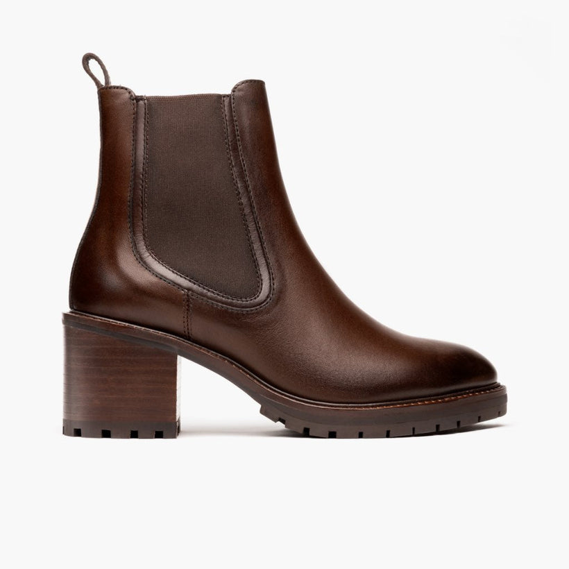 Knockout Chocolate Leather Boots para Mujer