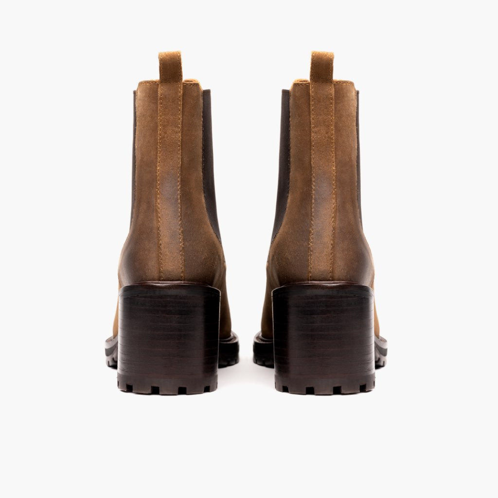Knockout Safari Botas de cuero para Mujer - Contrafuerte de talón reforzado y doble costura de precisión