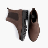 Legend Truffle Leather Boots - Reinforced Heel Counter & Precision Double-Row Stitching Detail