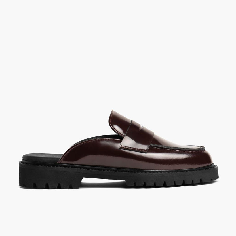 Penny Mule Burdeos Leather Boots para Mujer