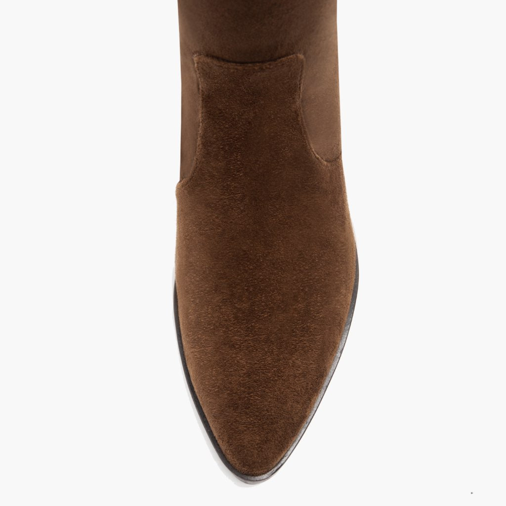 Tempest Espresso Botas de cuero para Mujer - Contrafuerte de talón reforzado y doble costura de precisión