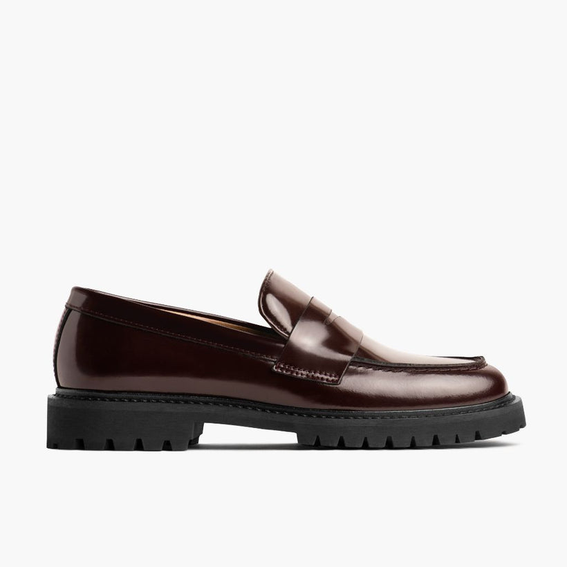 Penny Burdeos Leather Boots para Mujer