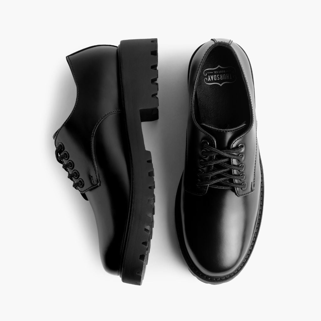 Renegade Negro Zapatillas de cuero para Mujer - Contrafuerte de talón reforzado y doble costura de precisión