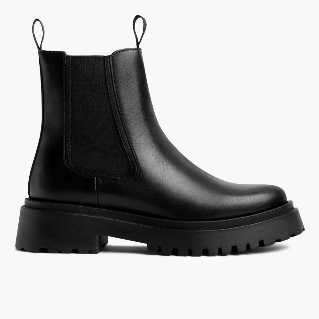 Legend Platform Negro Botas de cuero para Mujer en cuero vacuno negro auténtico - Vista de perfil | Comprar online