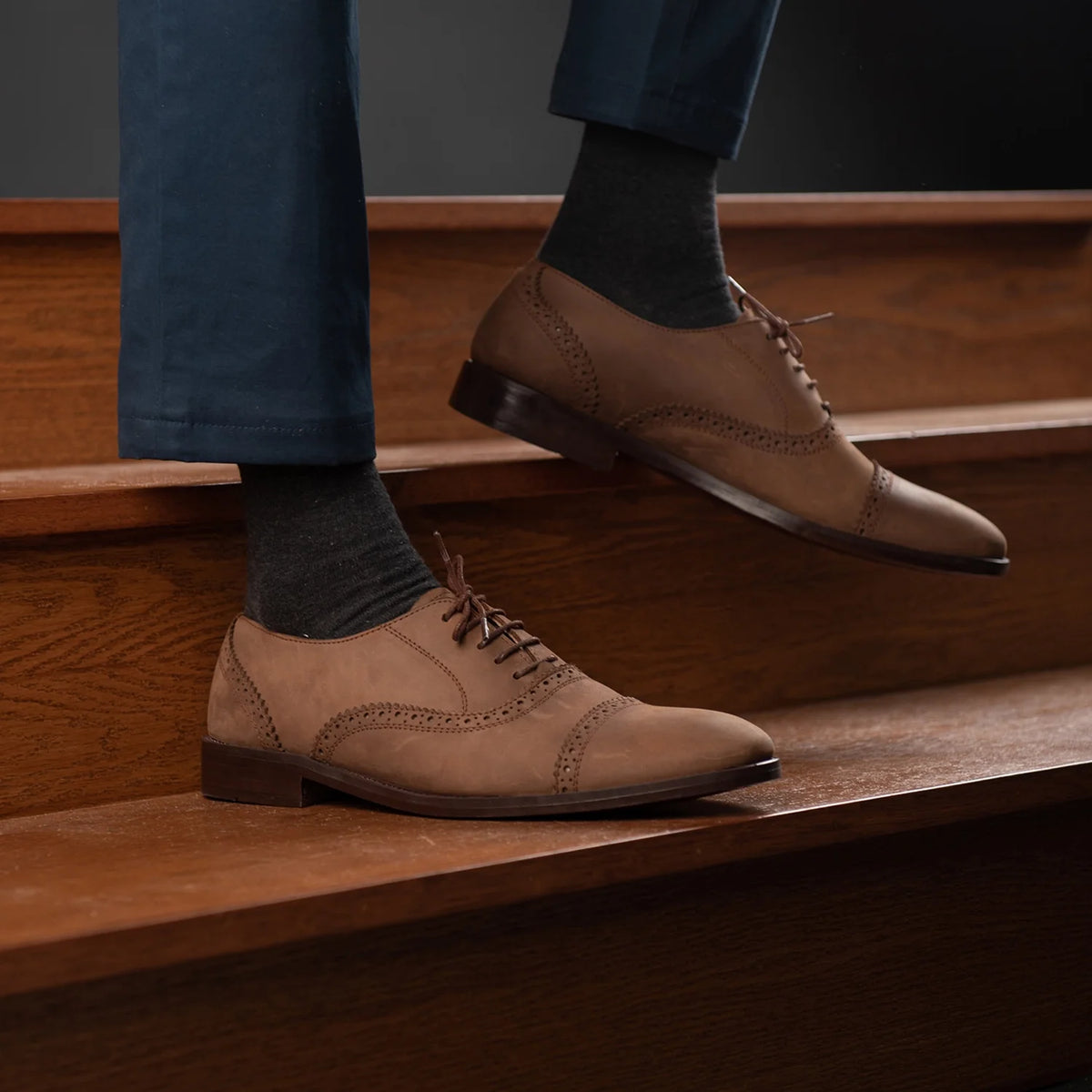 Orlaven Grisson Brogues Oxford Oil Pull-up Marrón Zapatos de cuero para Hombre footwear image 10