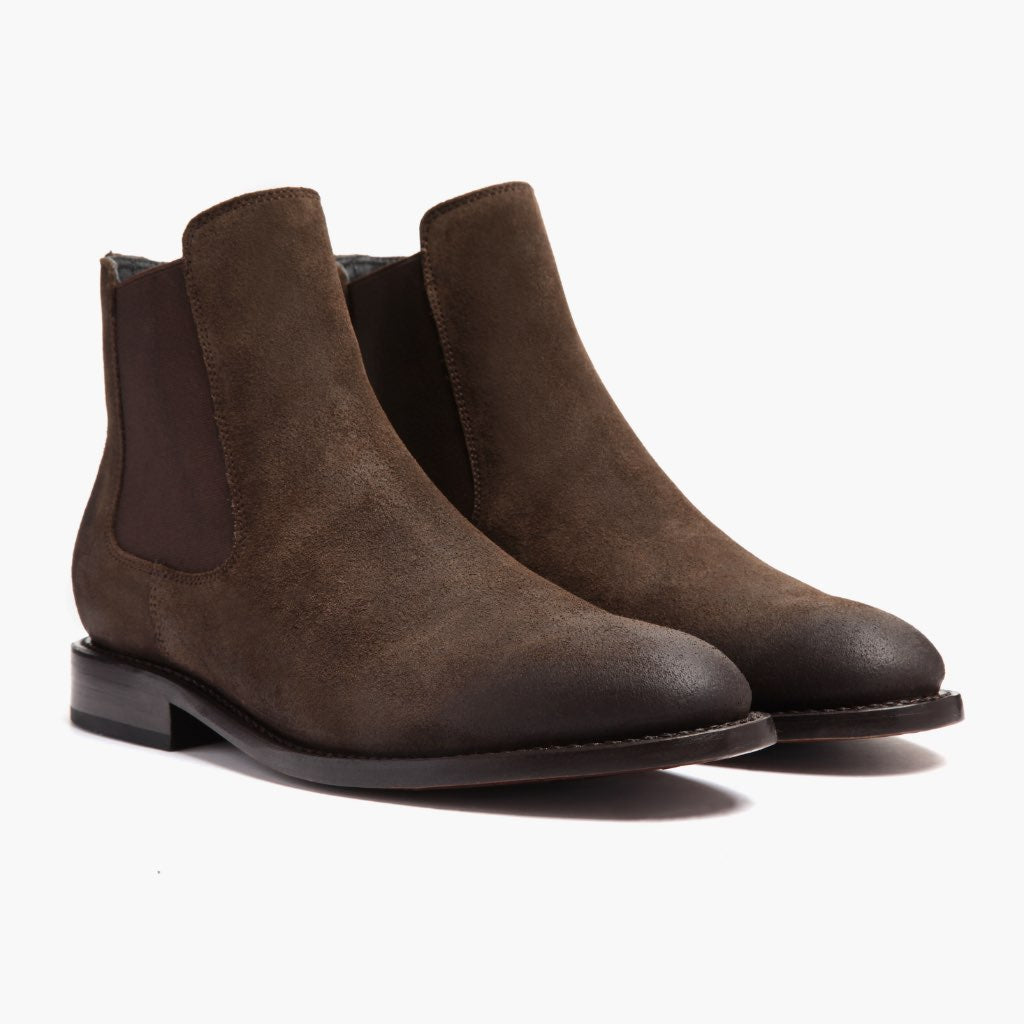 Cavalier Marrón Oscuro Botas de cuero para Hombre in Dark Brown Full-Grain Leather - Vista de perfil | Comprar online