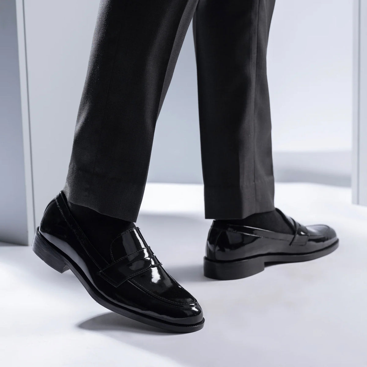 Orlaven Baxton Negro Patent Mocasines de cuero para Hombre footwear image 9