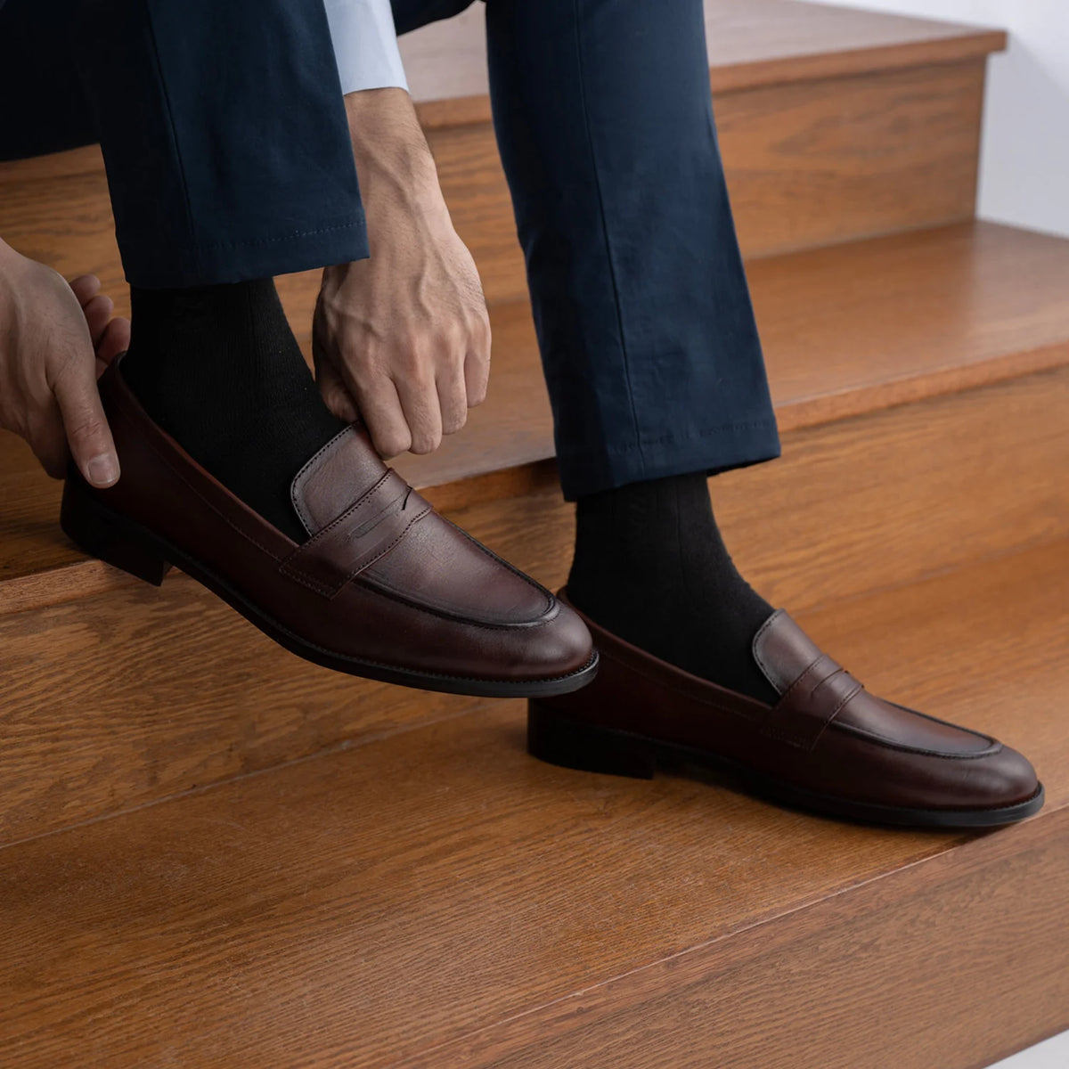 Orlaven Baxton Burnished Marrón Mocasines de cuero para Hombre footwear image 10