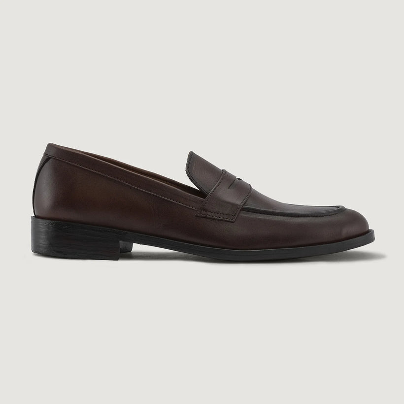 Baxton Burnished Marrón Leather Loafers para Hombre