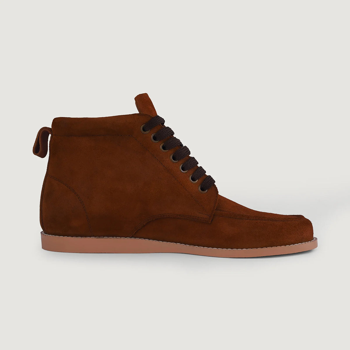 Brown Goatskin Suede Leather Boots - Construcción cosida Goodyear y puntera delantera