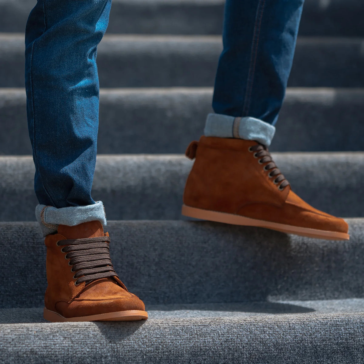 Orlaven Bearman Moc Toe Marrón Botas de ante para Hombre footwear image 10