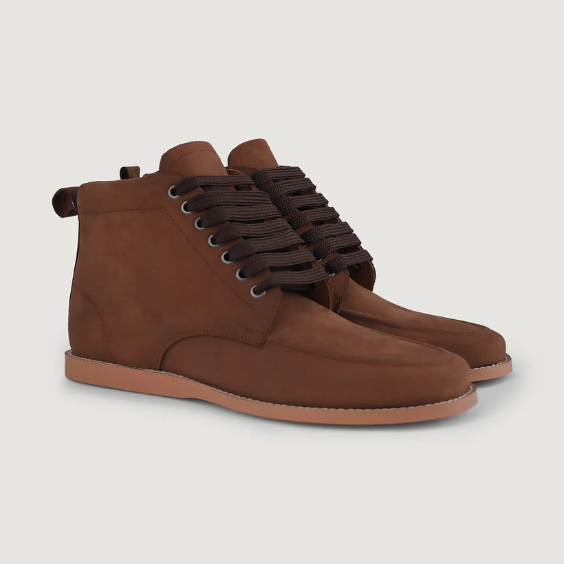 Bearman Moc Toe Pull-up Marrón Botas de cuero para Hombre