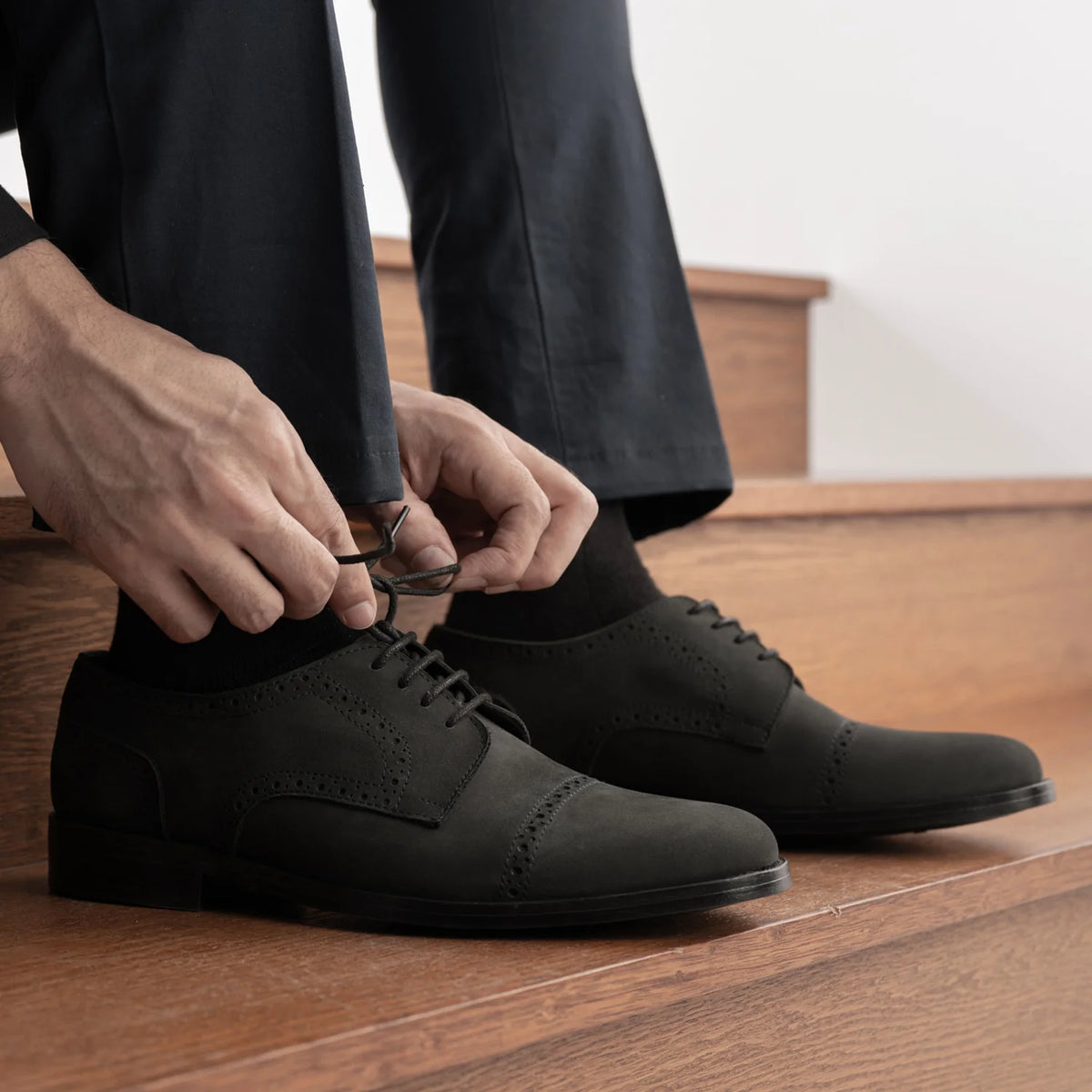 Orlaven Dirk Brogues Derby Matte Negro Nubuck Zapatos de cuero - StudGuard para Hombre footwear image 10