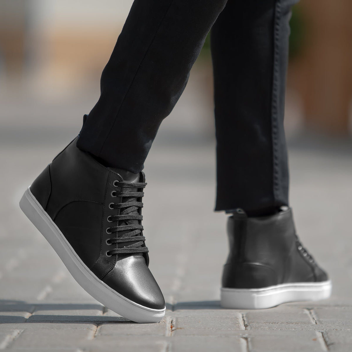 Styled On-Foot Perspective Demonstrating Ankle Fit & Silhouette on Model
