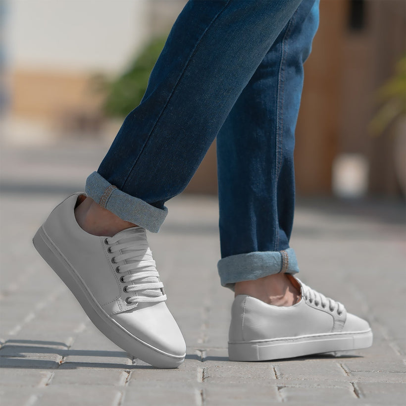 Murphy Low Top Blanco Zapatillas de cuero para Hombre