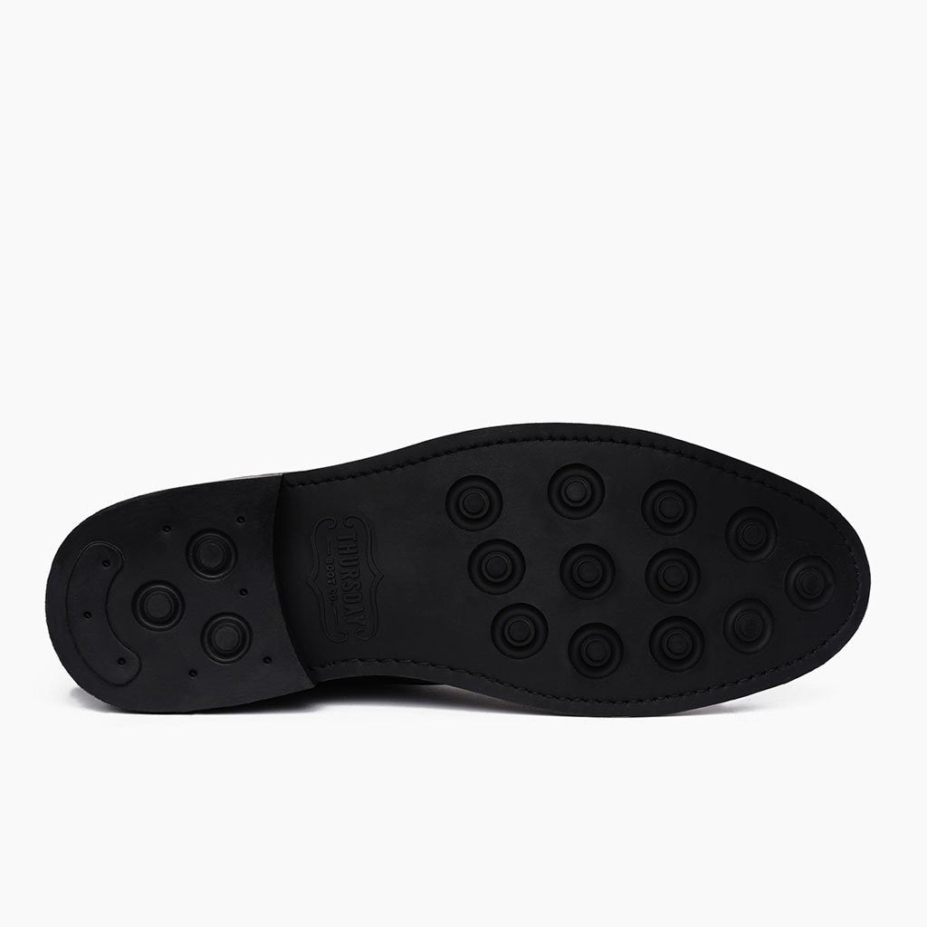High-Traction Rubber Outsole & Lug Tread Pattern on Scout Negro Botas de cuero para Hombre For Men