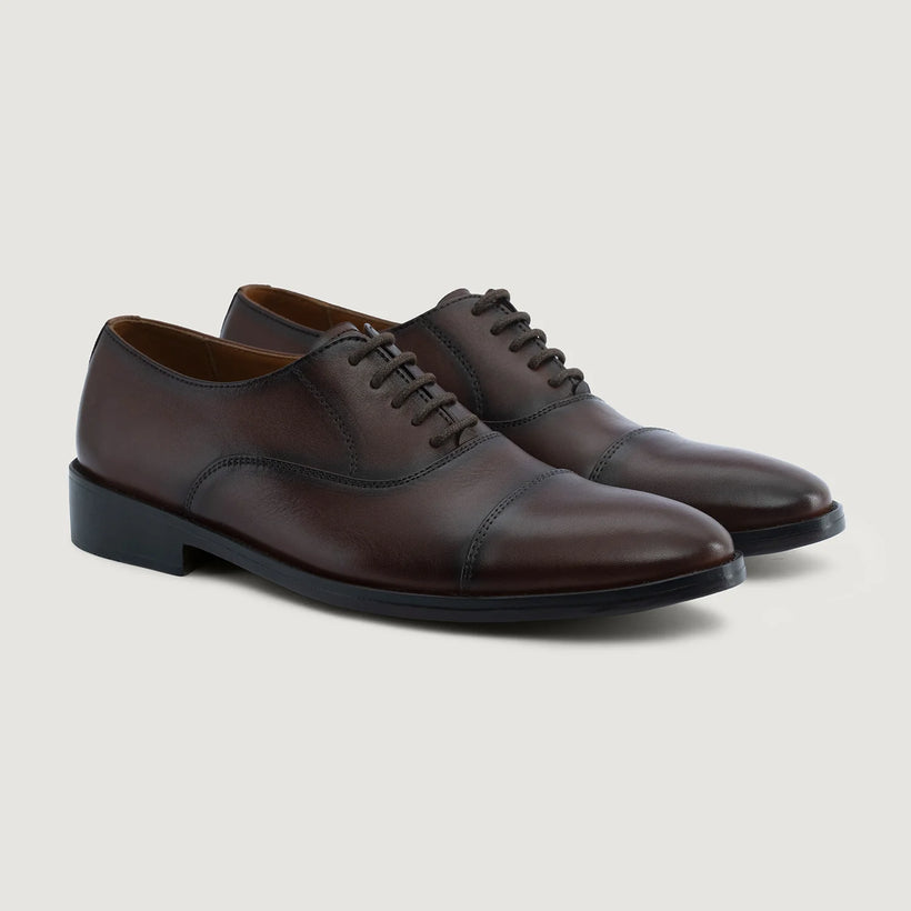 Professor Oxford Burnished Marrón Leather Shoes para Hombre