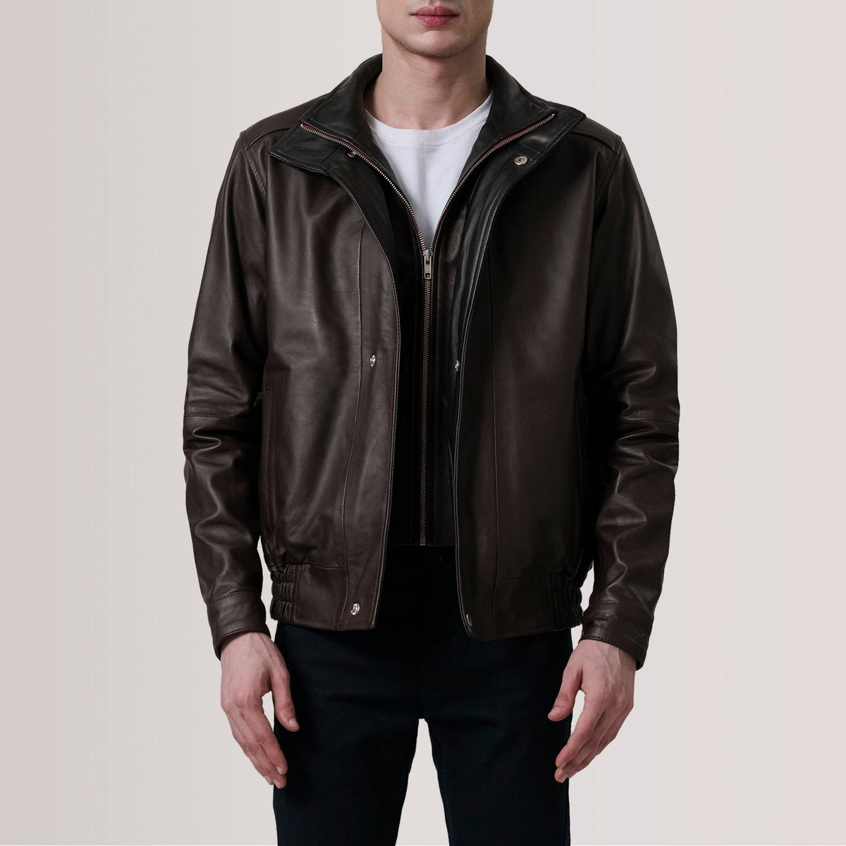 Alfred Cazadora Bomber de Cuero para Hombre – Vista alternativa del producto 1