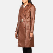 Black Cowhide leather Coat - Vista trasera con ajuste entallado en hombros y bajo impecable